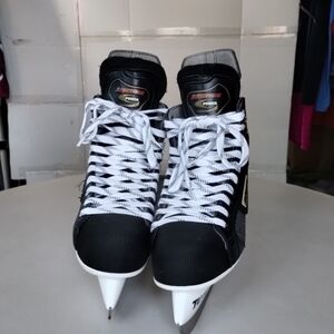 Bauer Power Supreme 3000 Ice Hockey Skates Tuuk Custom+ SZ 8.5D Black Ice Sports
